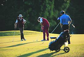 On the Golf course at sunrise, copyright Trevor Worden